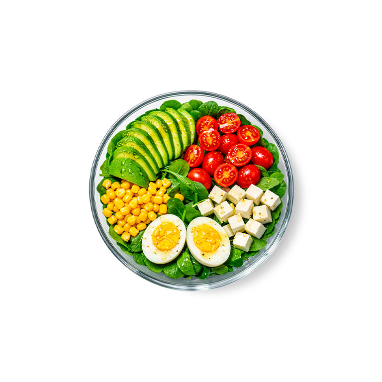 Salade Composée (Maïs, Avocat, Tomate, Fromage, Œuf Dur)