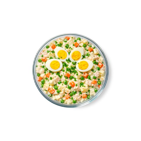 Salade Macédoine (Pomme de Terre, Œuf Dur, Poulet, Petits Pois, Carotte)
